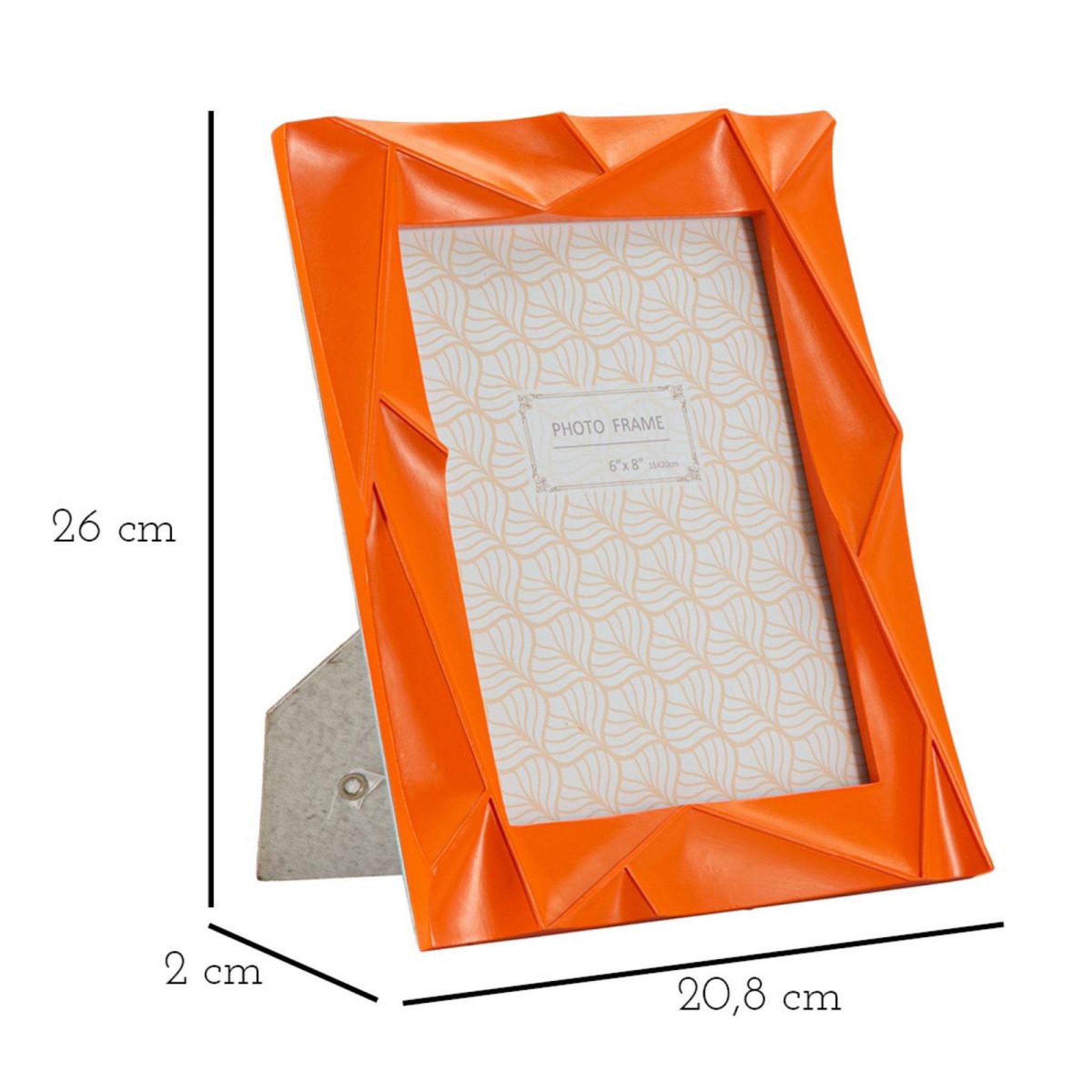Voir la diapositive 6 : Paris Prix Cadre photo déco en résine  orangy  15x20cm orange