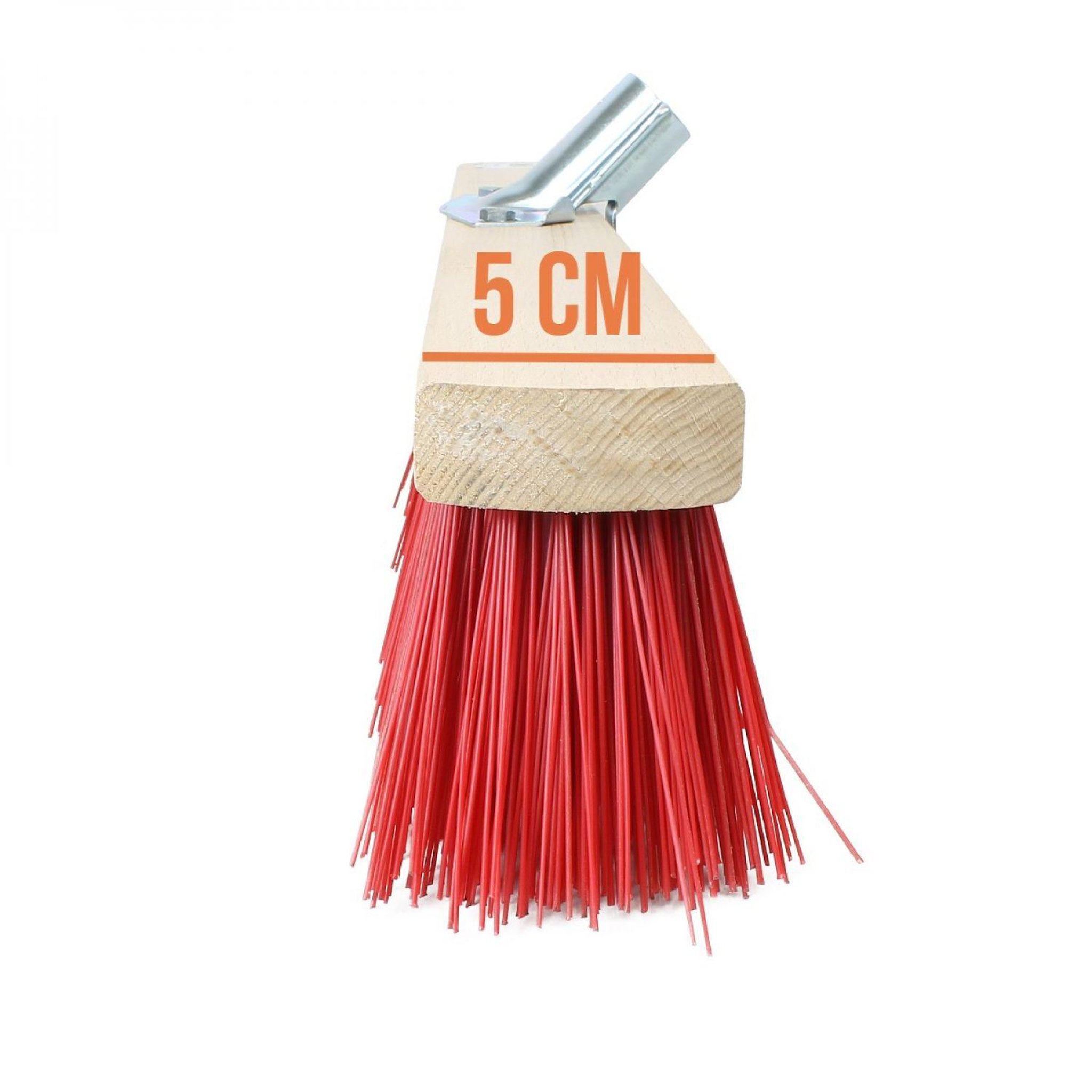 Voir la diapositive 4 : LINXOR Balai cantonnier en bois - 60 cm - Rouge