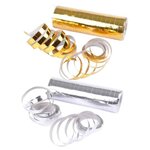 Paris Prix Lot de 2 Rouleaux  Serpentins  4m Argent & Or