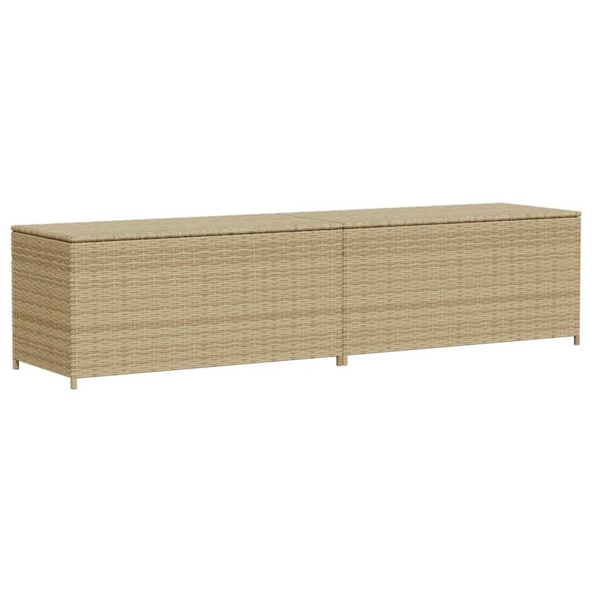 Voir la diapositive 2 : VIDAXL Boîte de rangement de jardin melange beige 469L resine tressee