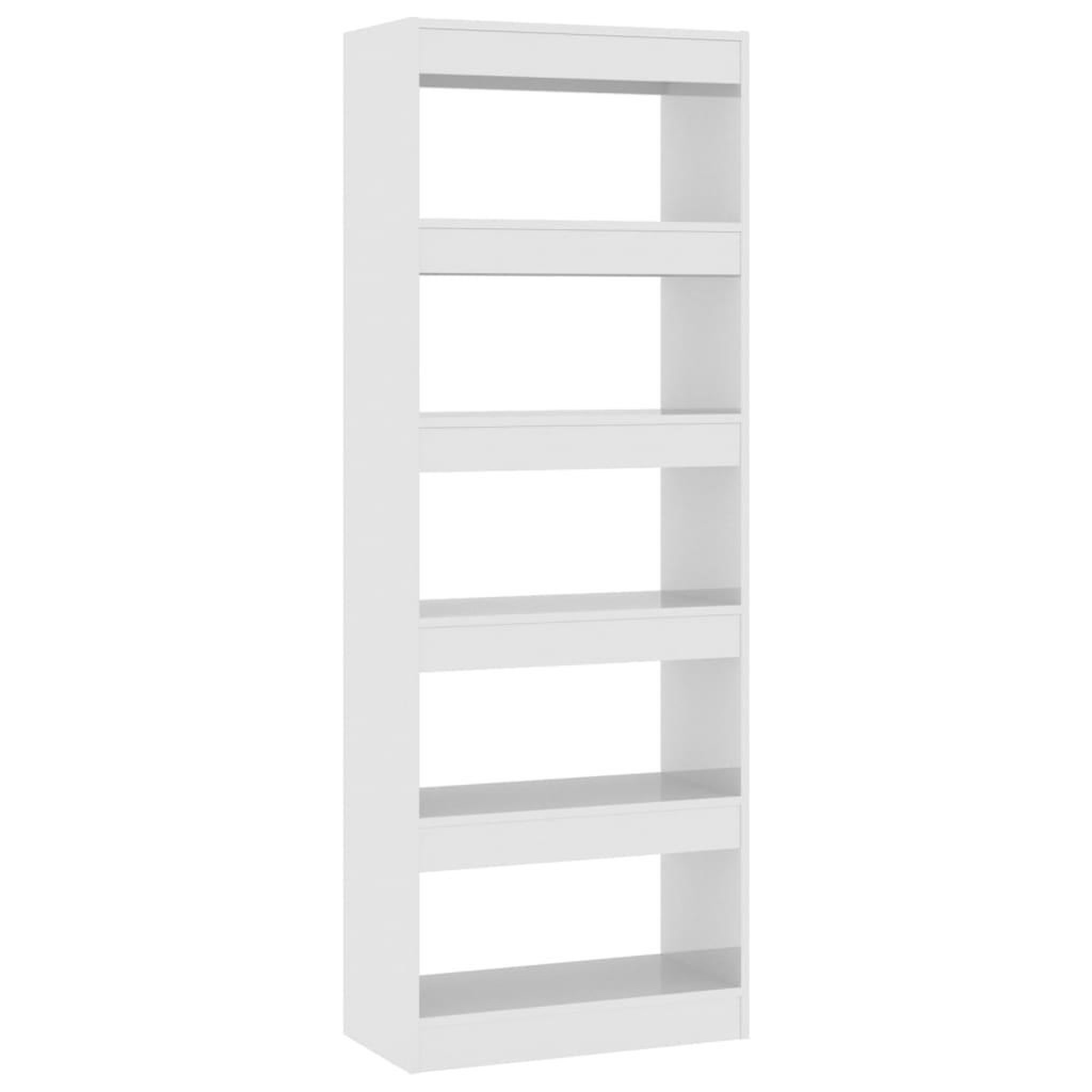 Voir la diapositive 2 : VIDAXL Bibliotheque/Separateur de piece Blanc brillant bois ingenierie
