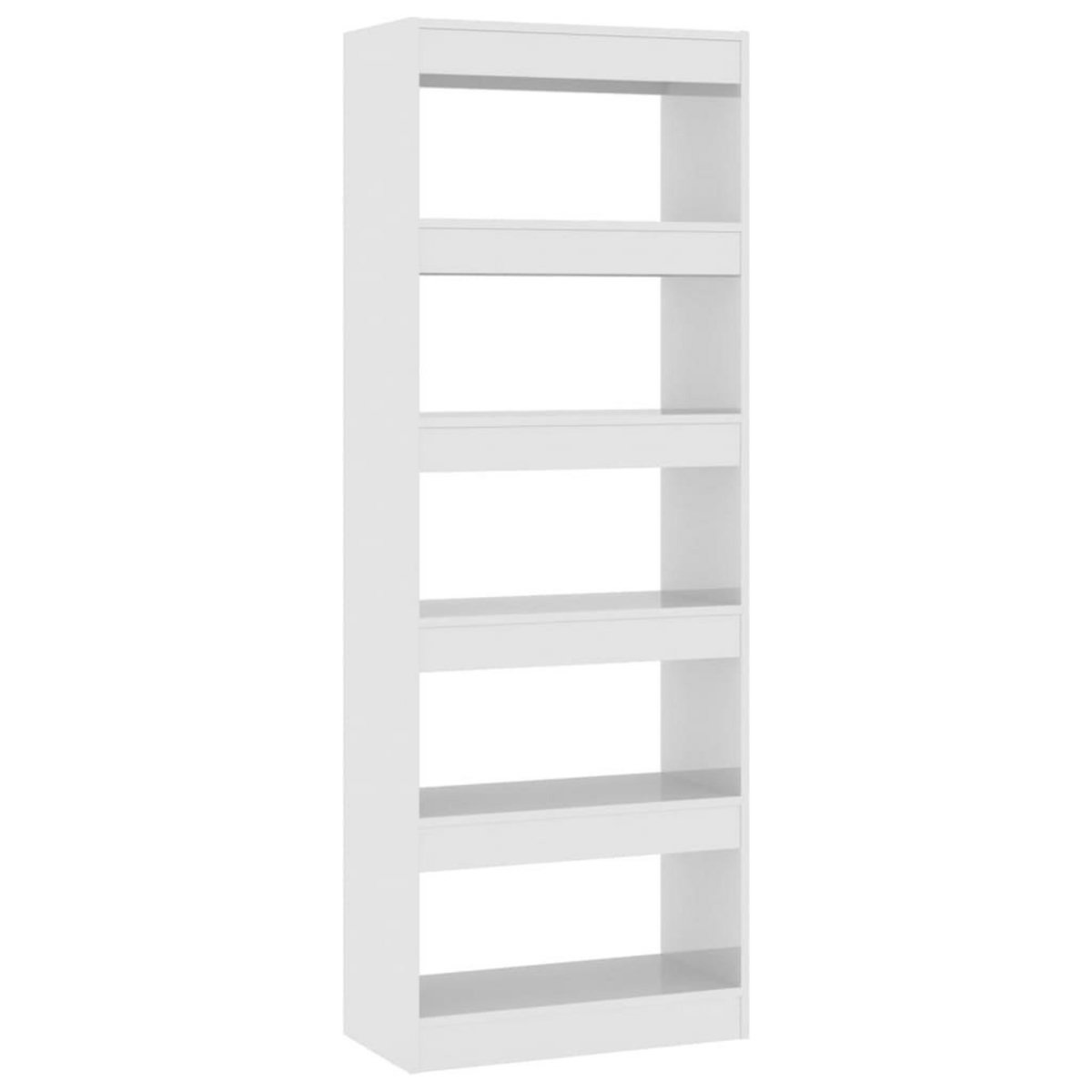 VIDAXL Bibliotheque/Separateur de piece Blanc brillant bois ingenierie