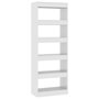 Voir la diapositive 2 : VIDAXL Bibliotheque/Separateur de piece Blanc brillant bois ingenierie