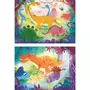 CLEMENTONI Puzzle super color - Dinosaures - 2x20 pièces