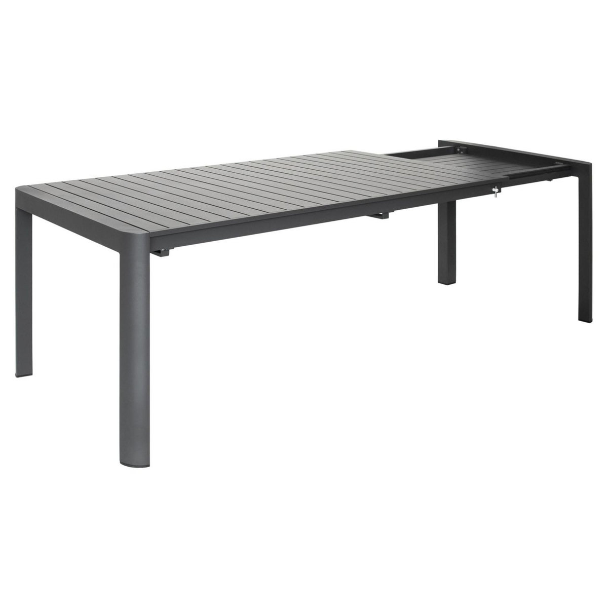 JARDILINE Table de jardin extensible - 8/12 places - Aluminium - Anthracite - PALMA