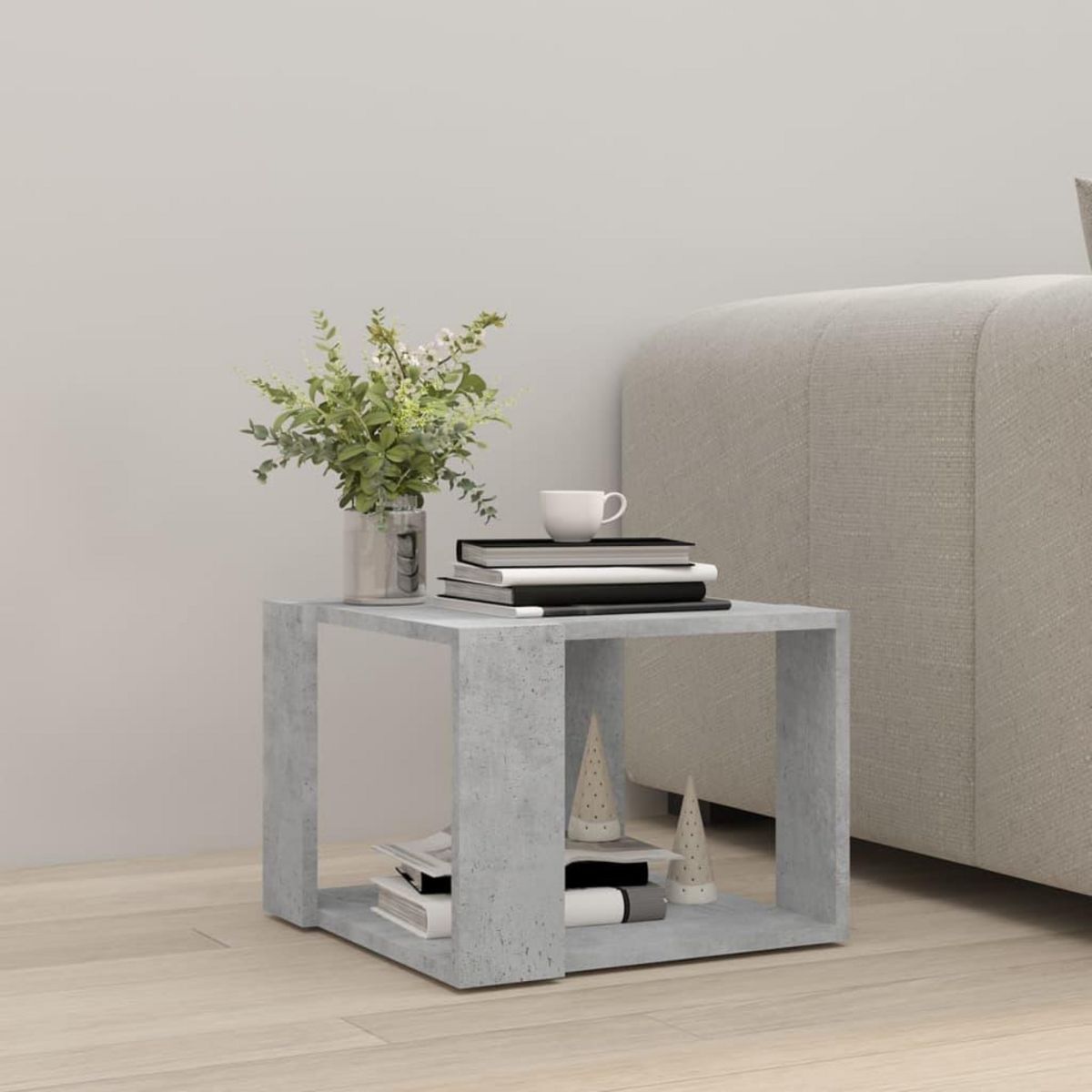 VIDAXL Table basse Gris beton 40x40x30 cm Bois d'ingenierie