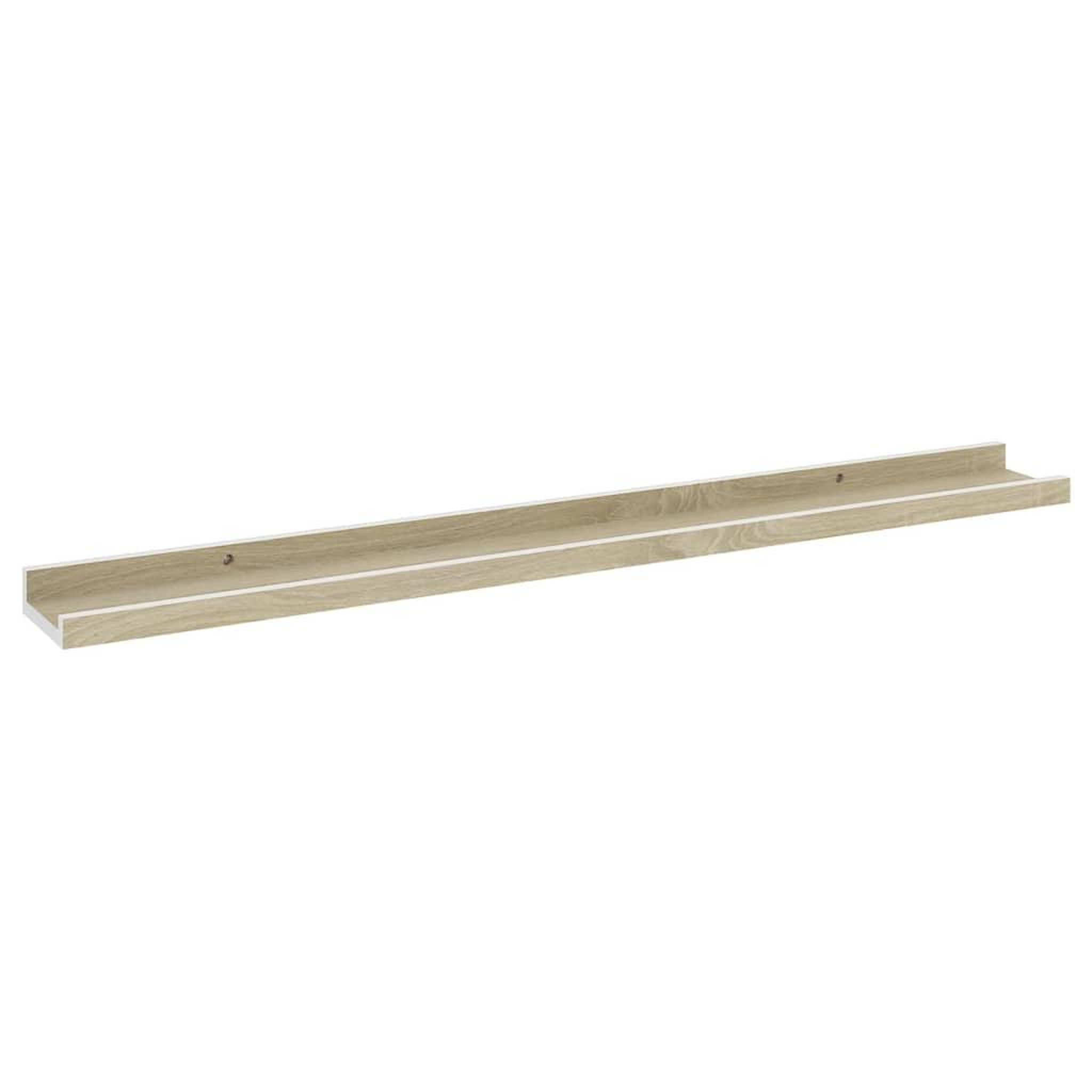 Voir la diapositive 4 : VIDAXL Etageres murales 4 pcs blanc et chene sonoma 80x9x3 cm