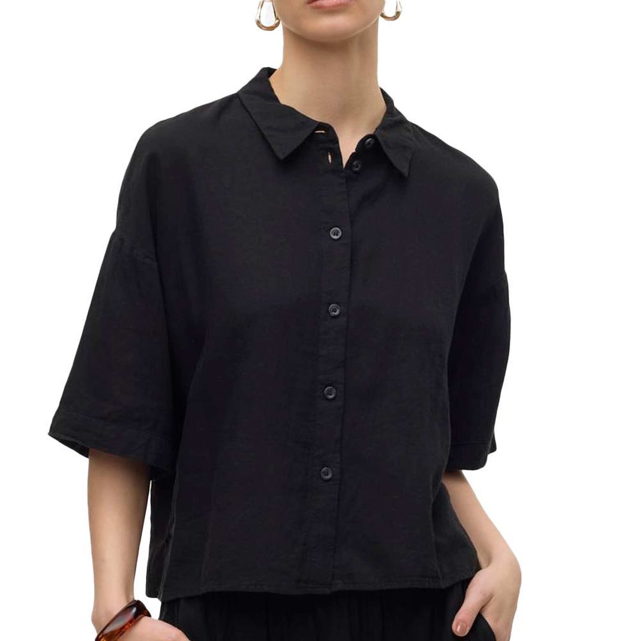 Voir la diapositive 2 : Vero Moda Chemise Noir Femme Vero Moda Linn