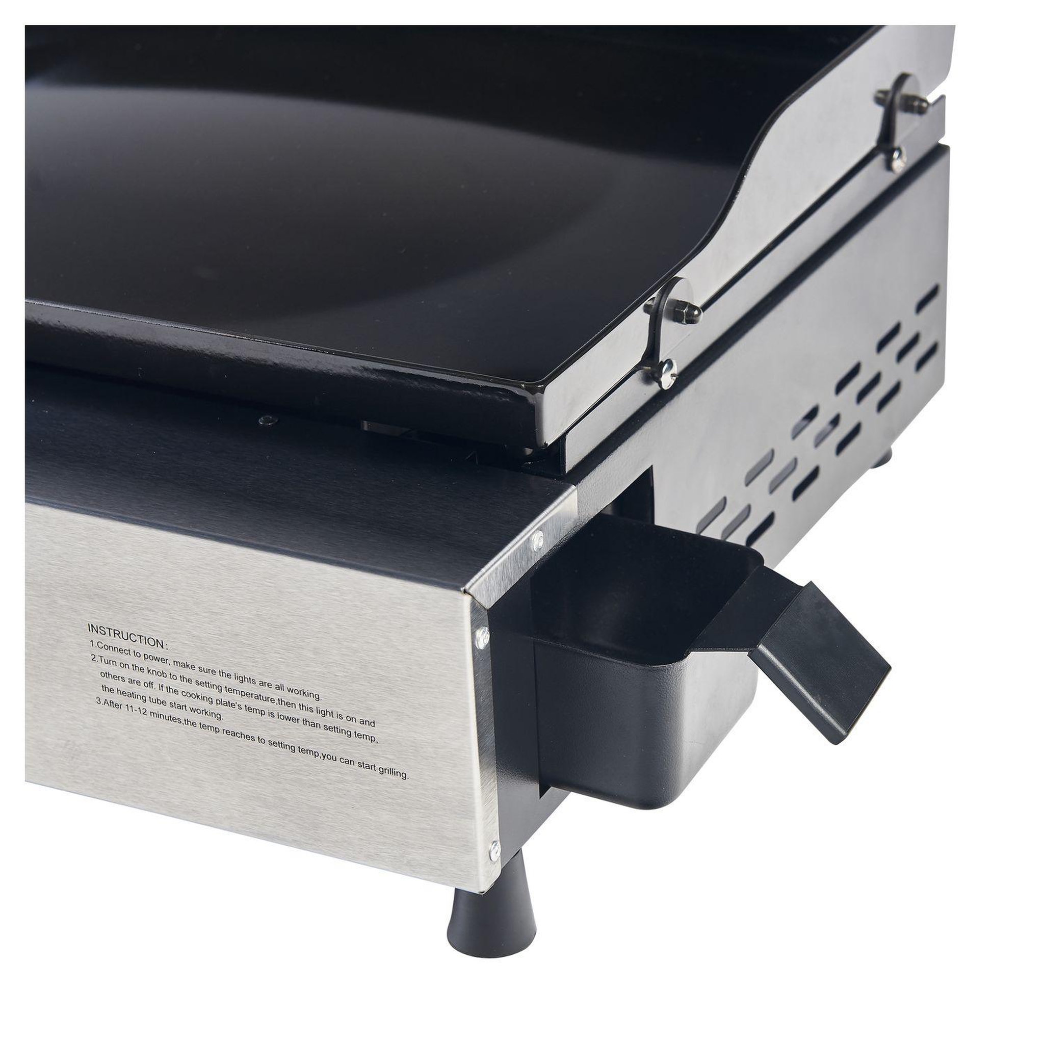 Voir la diapositive 2 : GARDENSTAR Plancha électrique à poser - 1 brûleur - 2200W - Acier