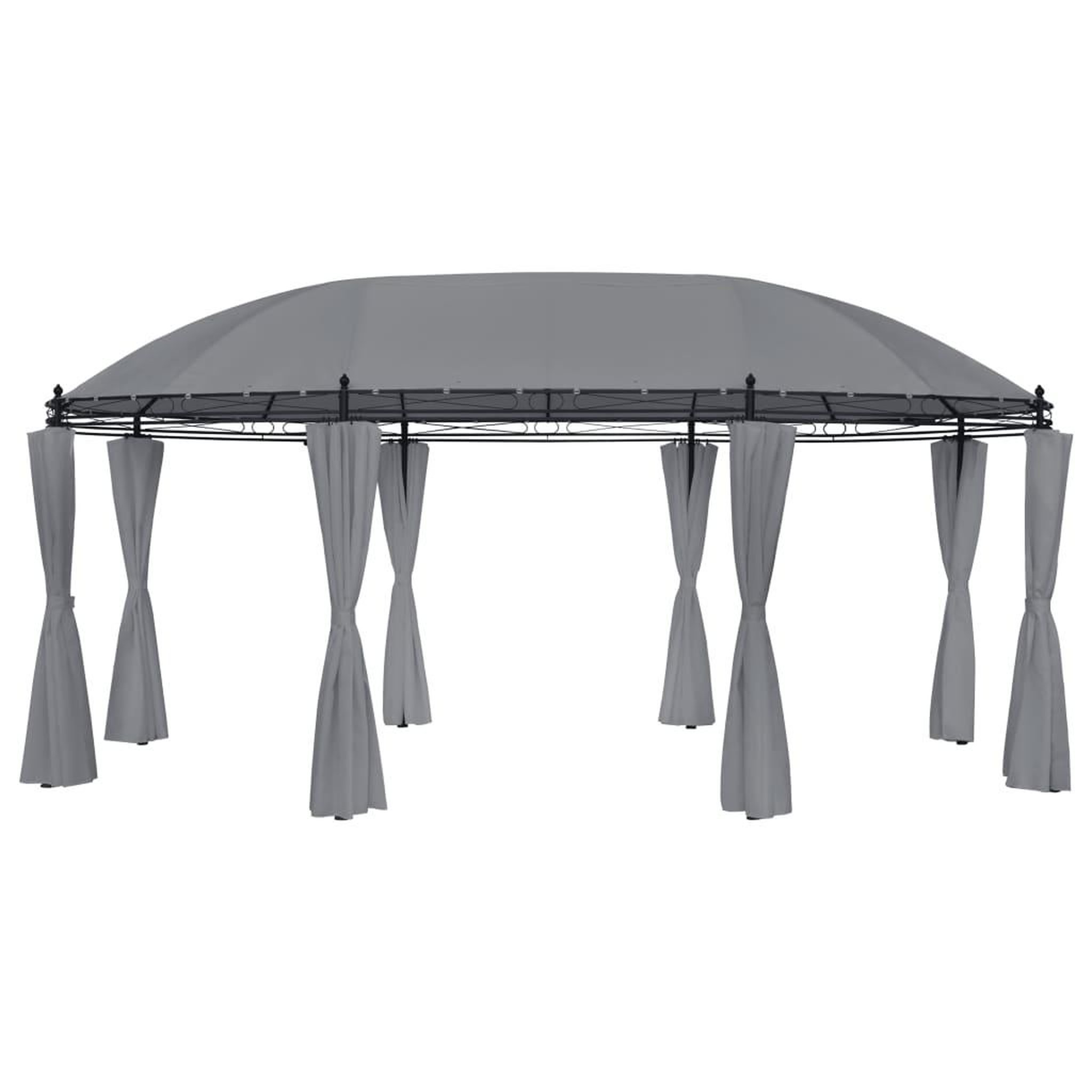 Voir la diapositive 1 : VIDAXL Tonnelle avec rideaux 520x349x255 cm Anthracite