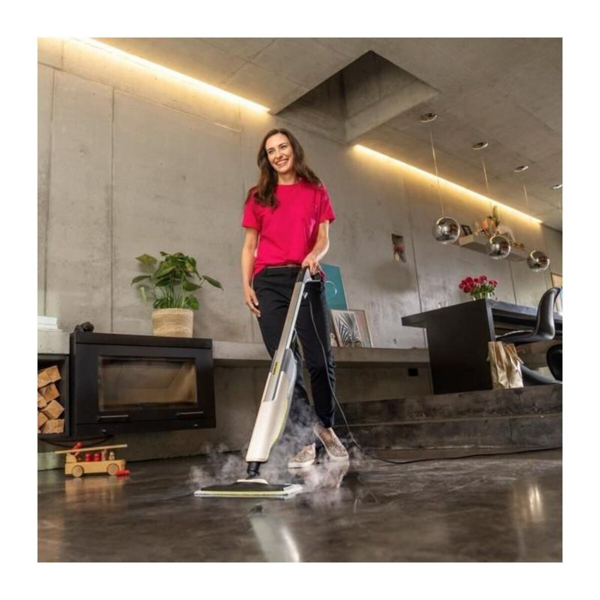 KARCHER Nettoyeur balai vapeur 1600w blanc - SC2UPRIGHTEASYFIXBLANC