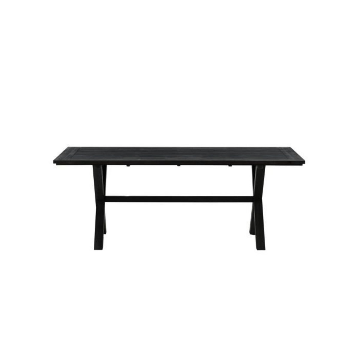 Paris Prix Table de Jardin en Bois  Rives  200cm Noir