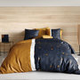 Voir la diapositive 1 : ATELIER DU COTON Housse de couette 240x220 BEL OR + 2 taies coton 57 fils