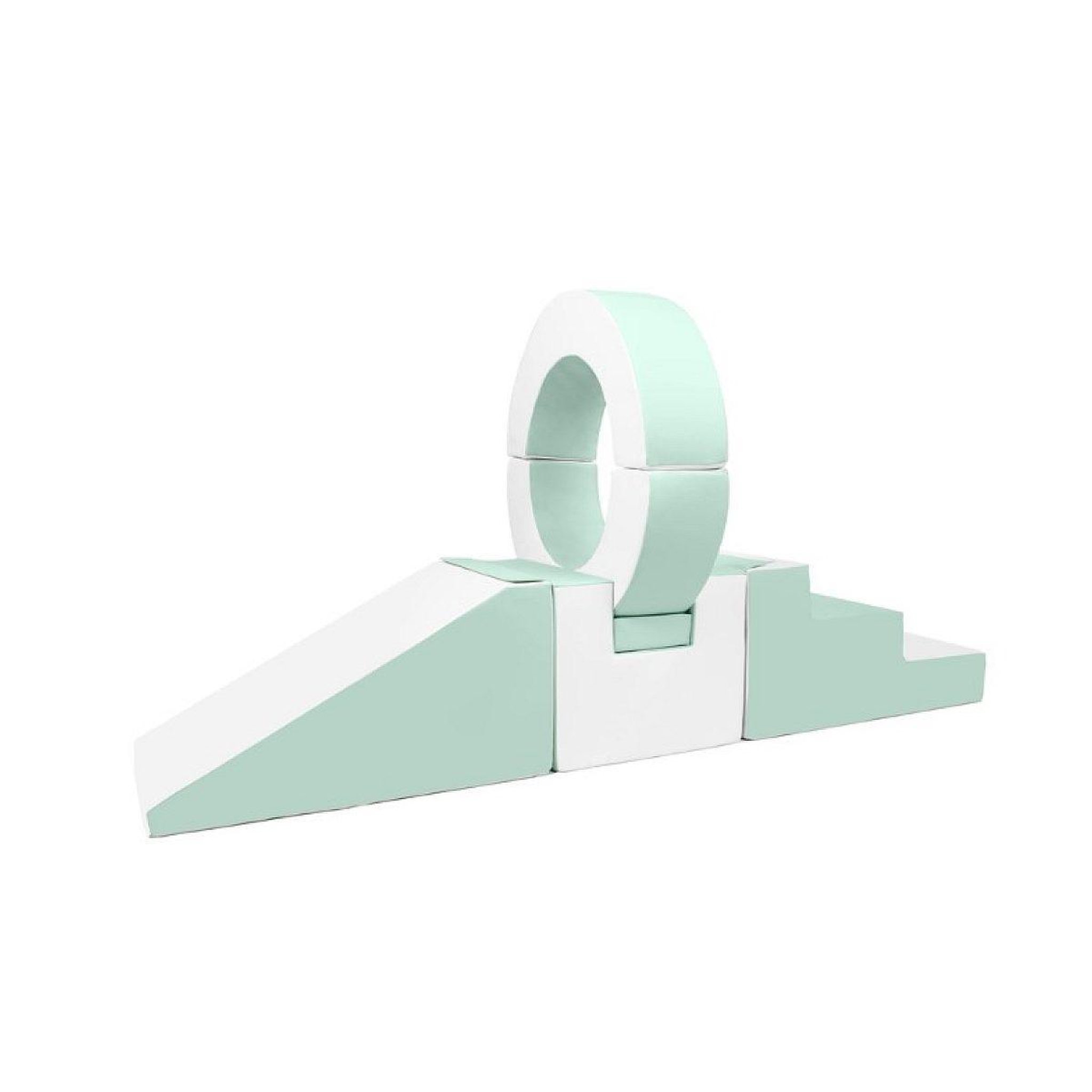 VELINDA Ensemble de 7 blocs cerceau blanc menthe