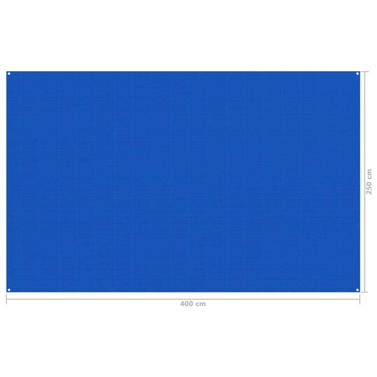 VIDAXL Tapis de tente 250x400 cm Bleu