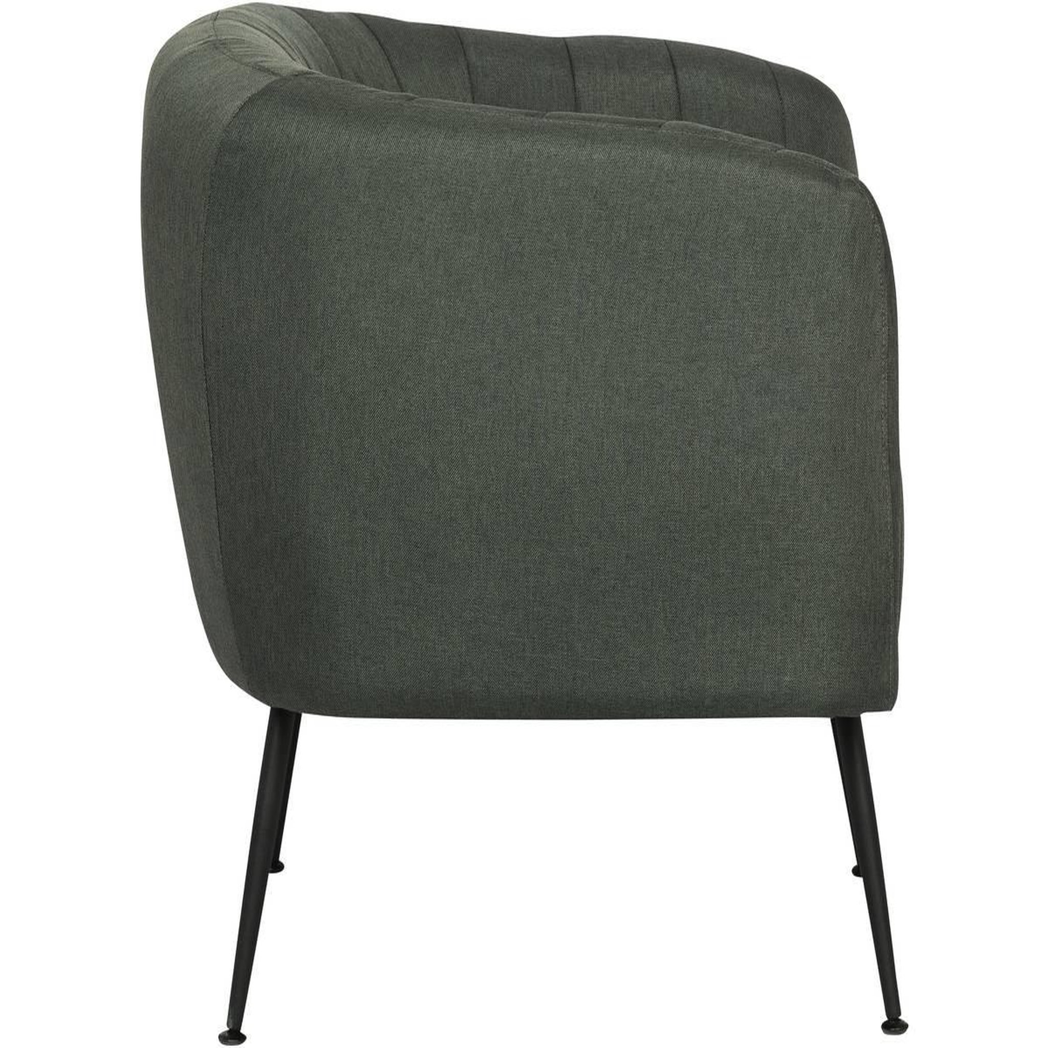 Voir la diapositive 3 : Habitat et Jardin Fauteuil en tissu  diana  - 1 place - gris foncé