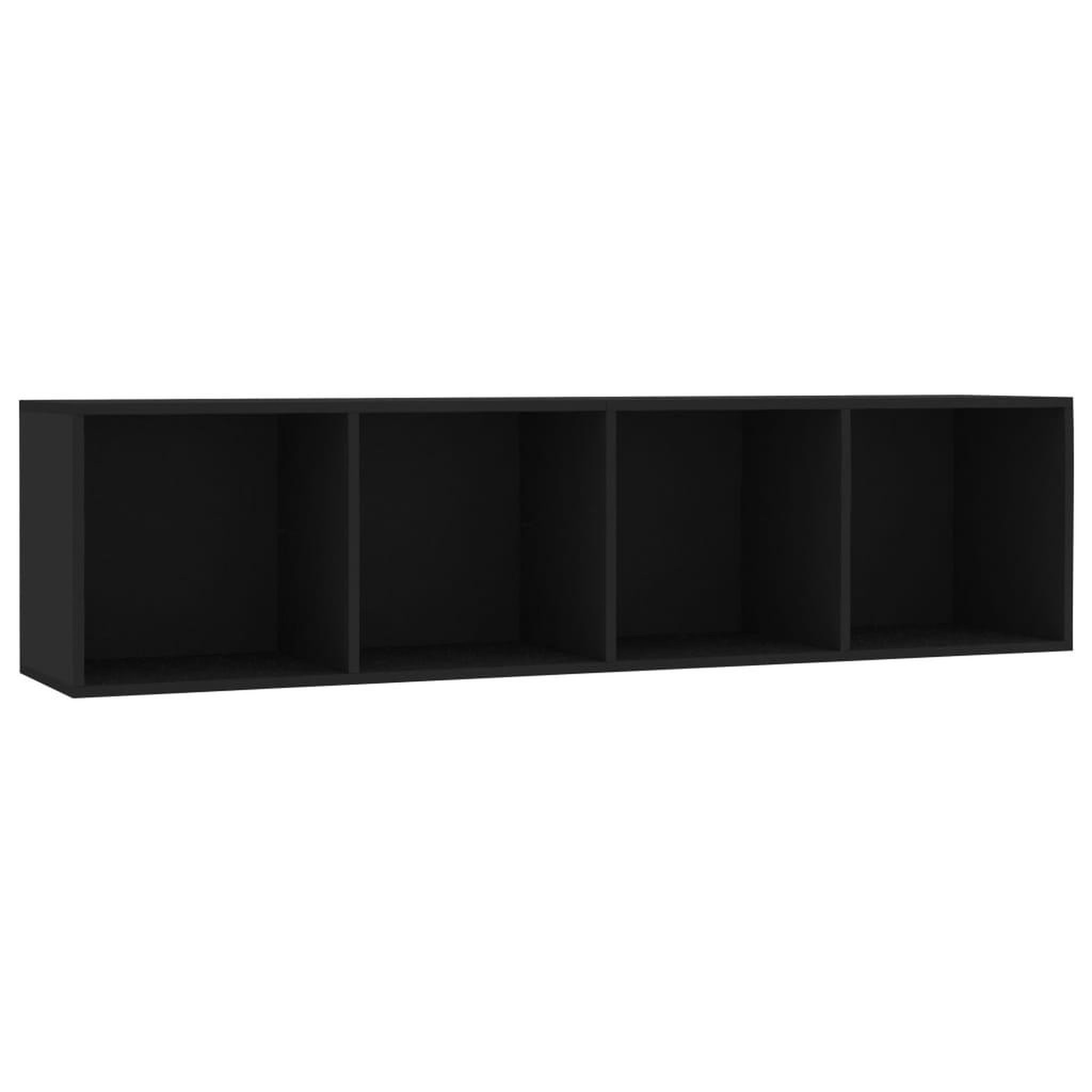 Voir la diapositive 2 : VIDAXL Bibliotheque/Meuble TV Noir 143x30x36 cm