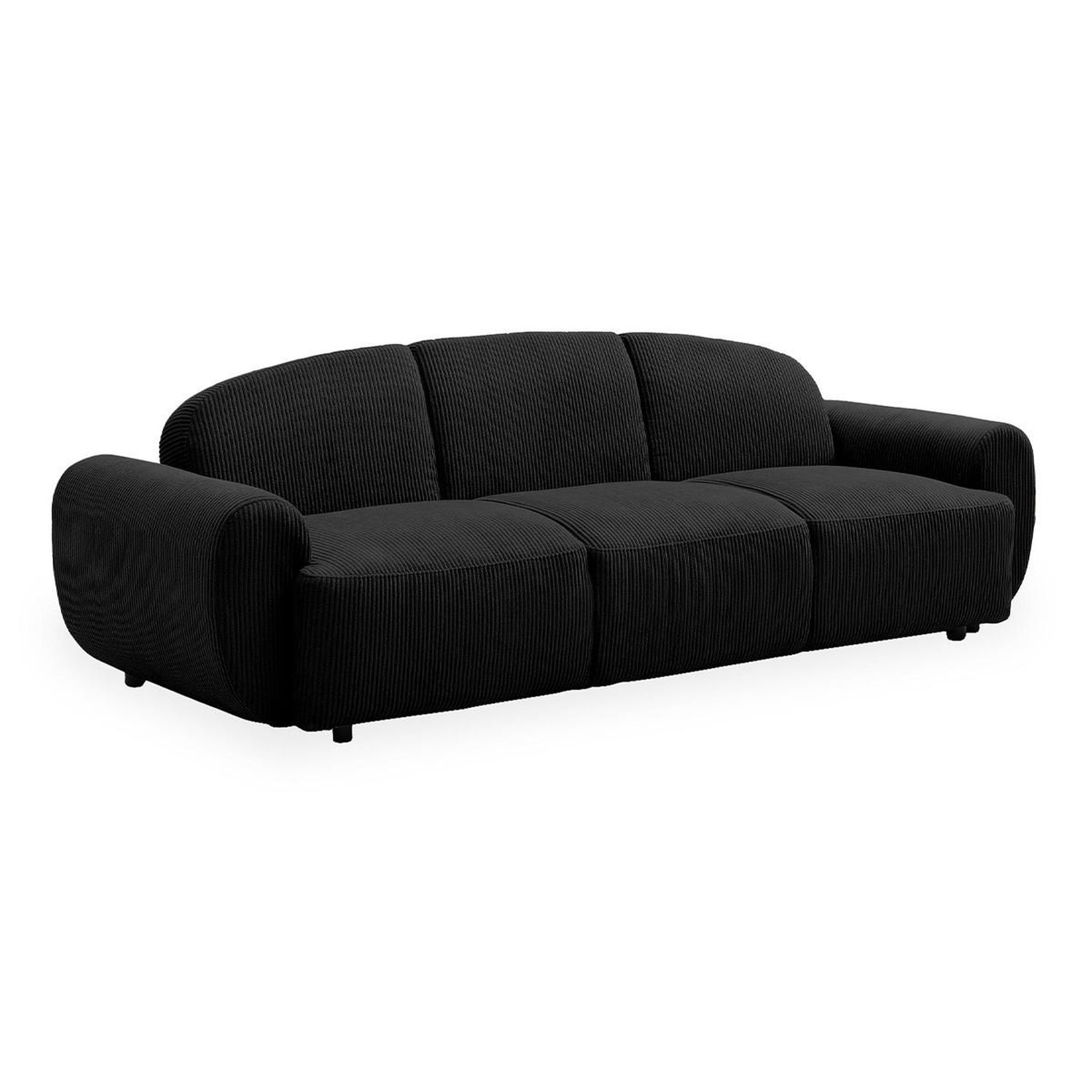 Paris Prix Canapé convertible 3 places en velours  buddy  234cm noir