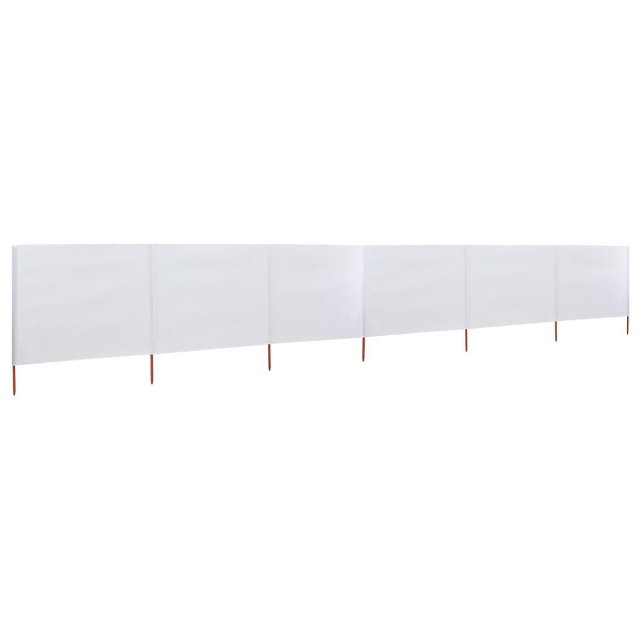 Voir la diapositive 2 : VIDAXL Paravent 6 panneaux Tissu 800 x 160 cm Blanc sable