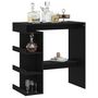 Voir la diapositive 4 : VIDAXL Table de bar avec etagere de rangement Noir Bois d'ingenierie