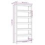 Voir la diapositive 6 : VIDAXL Bibliotheque Blanc 80x35x183 cm Bois de pin massif