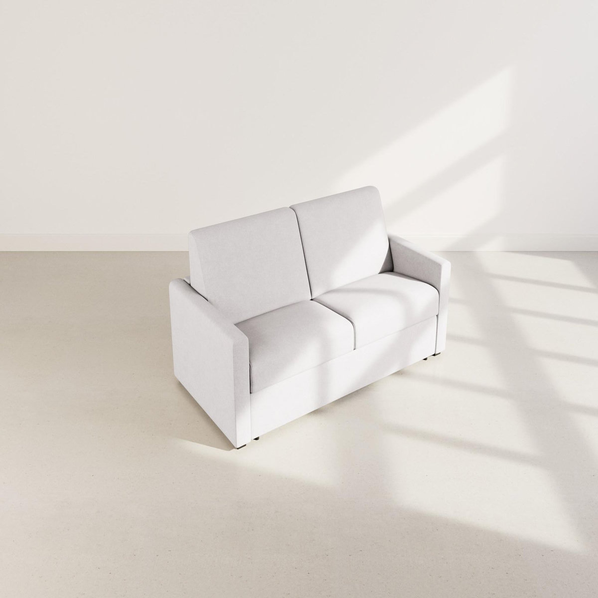 BEST MOBILIER Julia - canapé 3 places convertible express couchage quotidien 140 cm matelas 14 cm en tissu