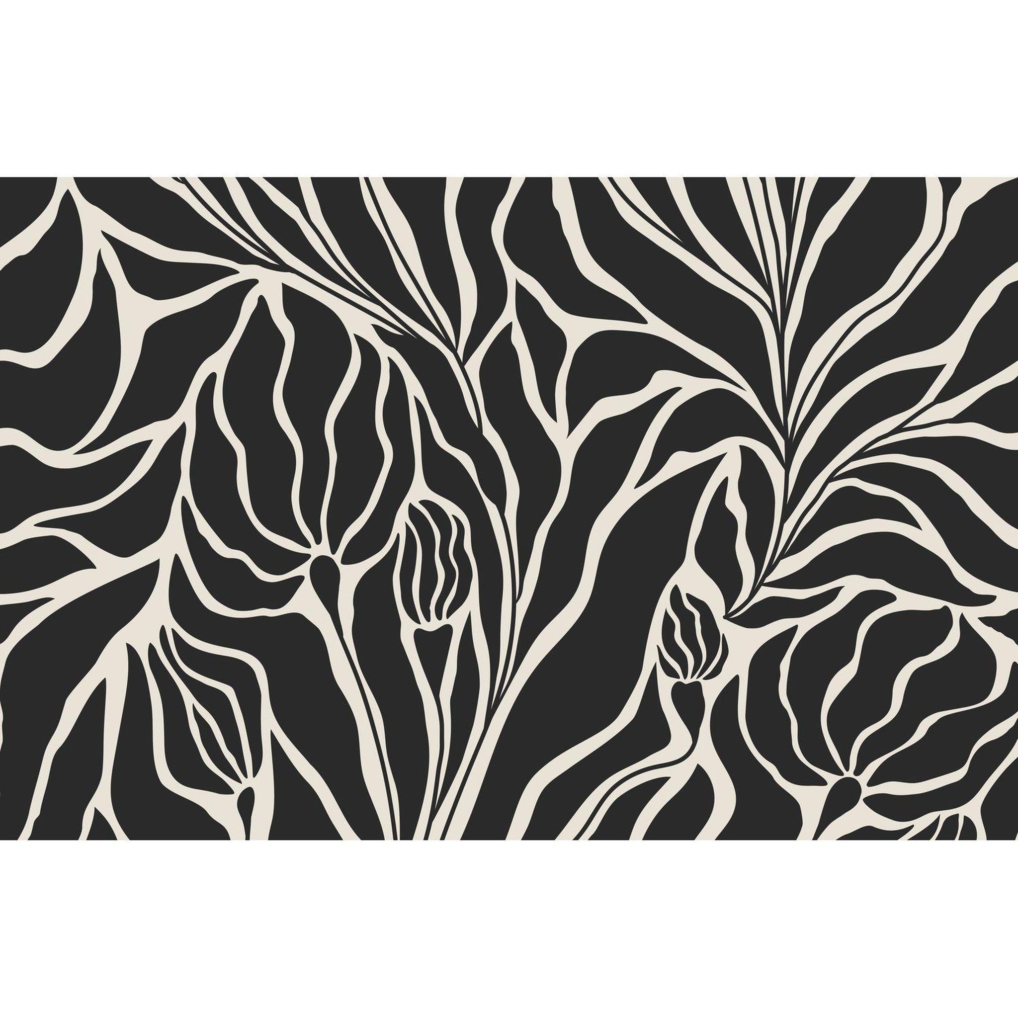 Voir la diapositive 3 : TOILINUX Lot de 6 sets de table lilith - 28 x 43 cm - noir et blanc
