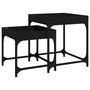 Voir la diapositive 2 : VIDAXL Tables d appoint 2 pcs Noir Bois d ingénierie