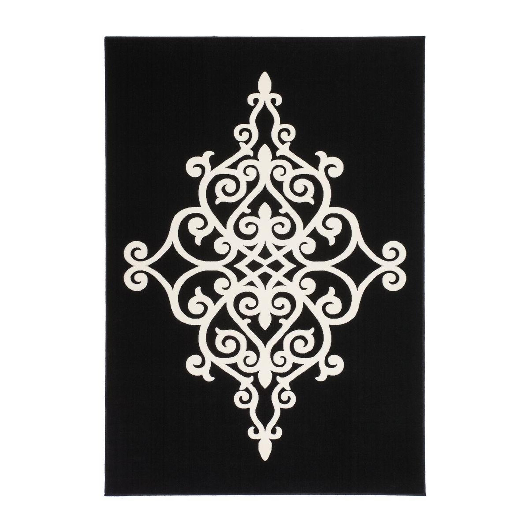 Voir la diapositive 1 : Paris Prix Tapis Tissé Effet 3D à Poils Courts  Manolya  Noir