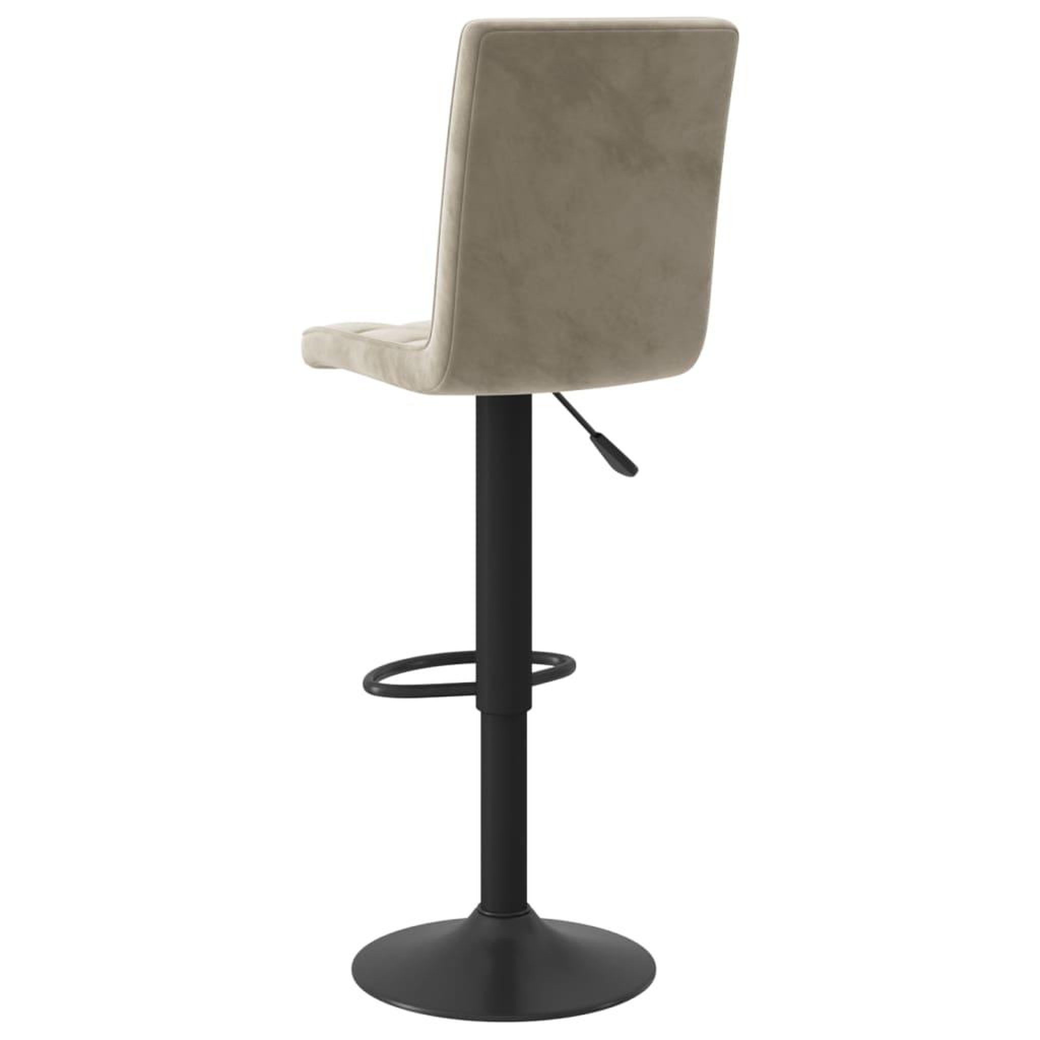 Voir la diapositive 5 : VIDAXL Tabouret de bar Gris clair Velours