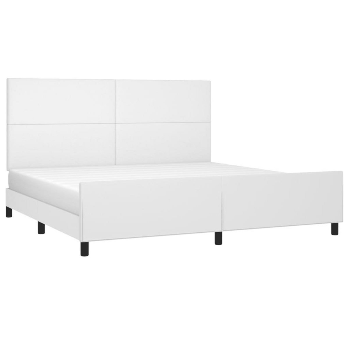 VIDAXL Cadre de lit sans matelas blanc 200x200 cm similicuir