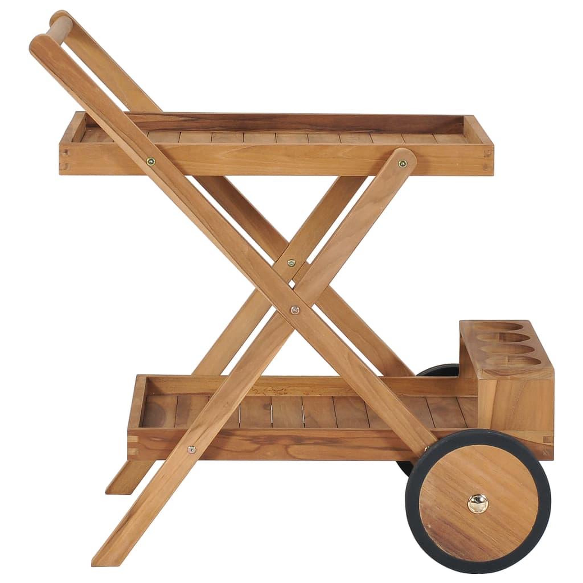 Voir la diapositive 3 : VIDAXL Chariot a the bois de teck solide