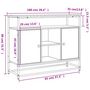 Voir la diapositive 6 : VIDAXL Buffet noir 100x35x80 cm bois d'ingenierie