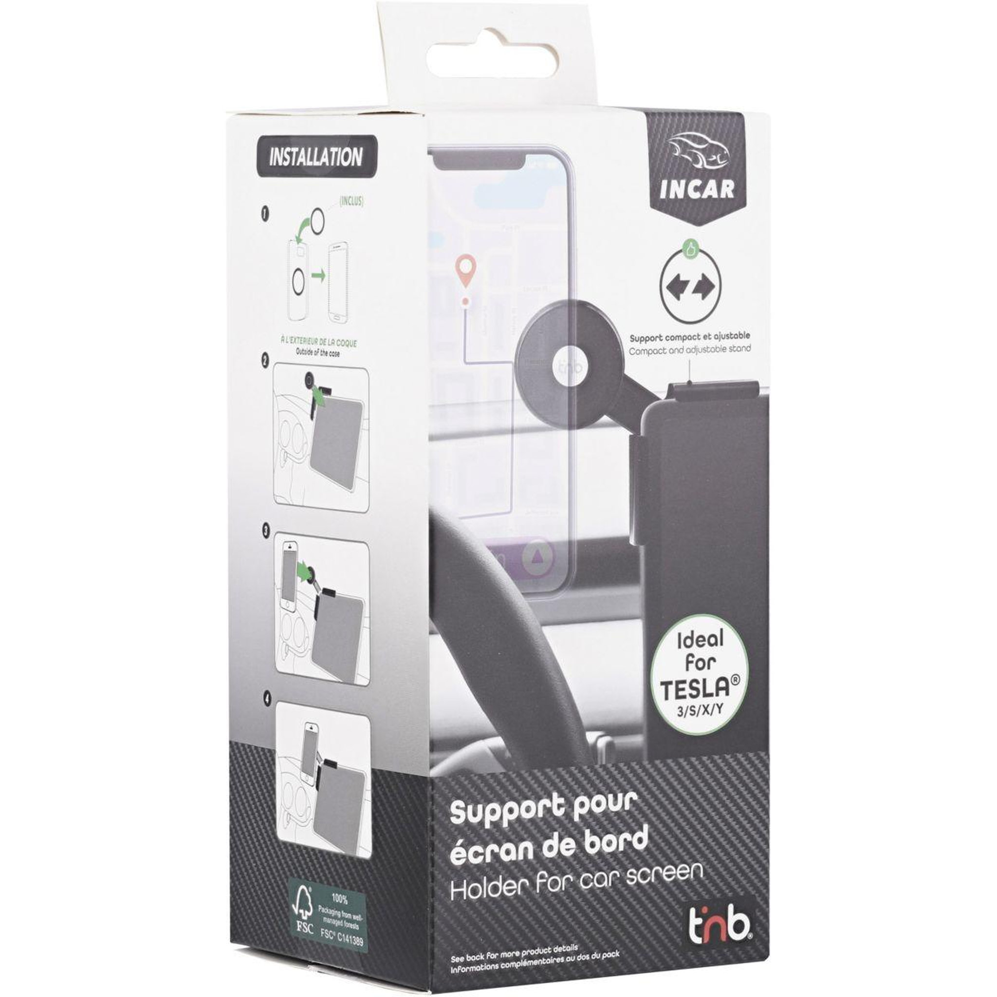 Voir la diapositive 4 : TNB Support smartphone pour TESLA noir