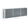 Voir la diapositive 6 : VIDAXL Lit sureleve de jardin Acier galvanise 240x40x77 cm Gris