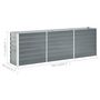Voir la diapositive 6 : VIDAXL Lit sureleve de jardin Acier galvanise 240x40x77 cm Gris