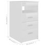 Voir la diapositive 6 : VIDAXL Armoire a tiroirs Blanc brillant 40x50x76 cm Bois d'ingenierie
