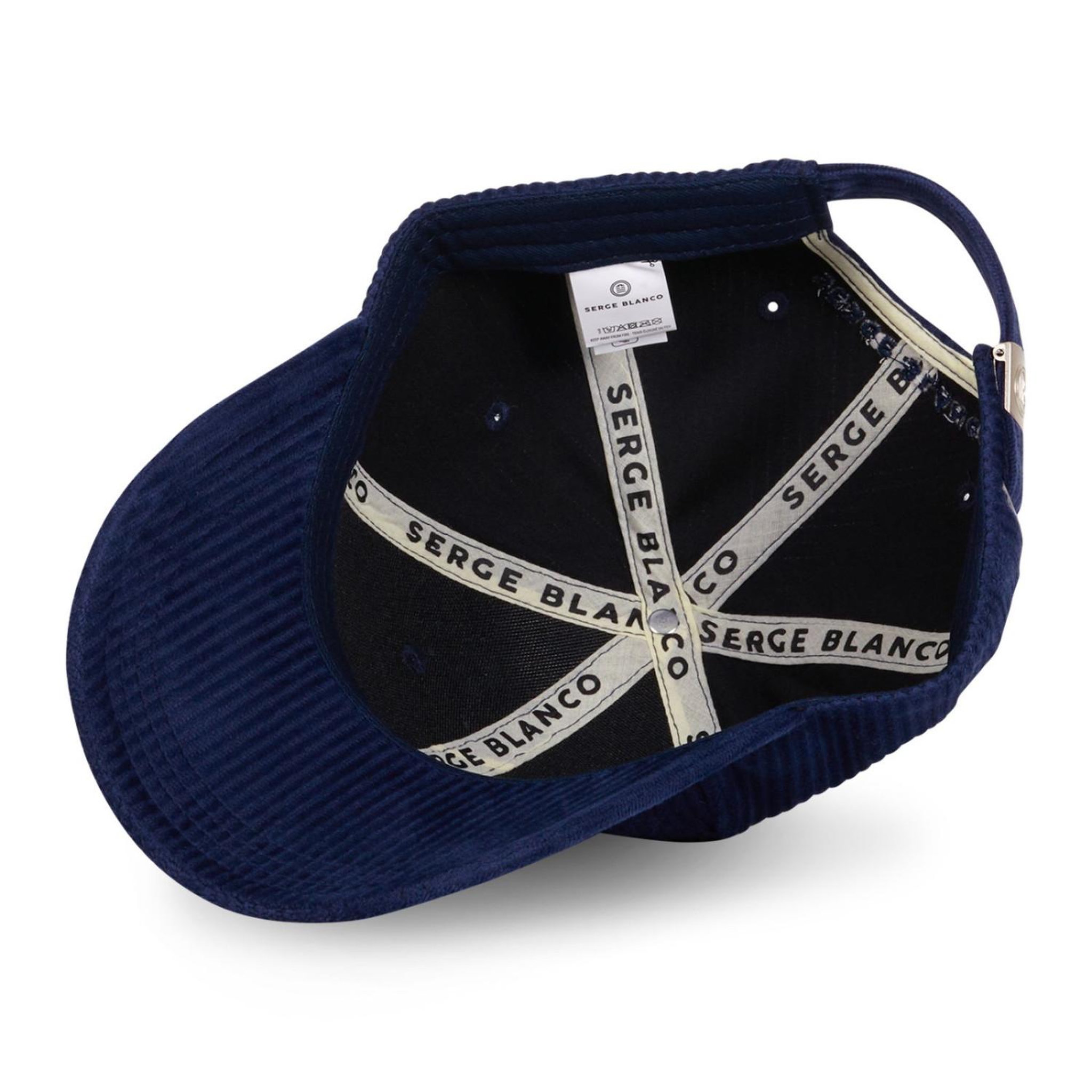 Voir la diapositive 6 : SERGE BLANCO Casquette baseball homme en velours côtelé velvet