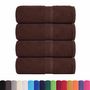Voir la diapositive 2 : VIDAXL Serviettes de visage 4 pcs marron 30x30 cm 360 g m² 100% coton