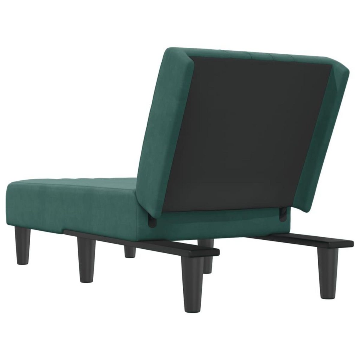 VIDAXL Chaise longue vert fonce velours