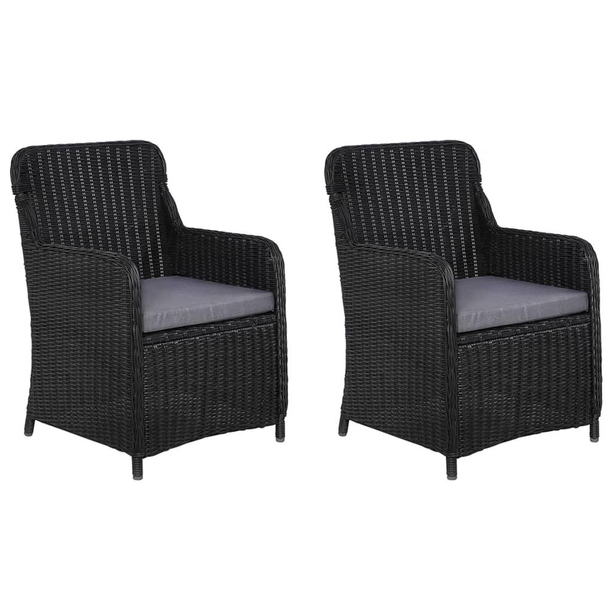 Voir la diapositive 5 : VIDAXL Ensemble a manger de jardin 3 pcs Noir