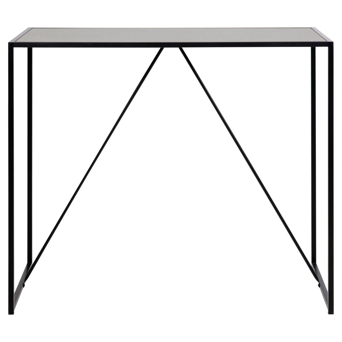 TOILINUX Table de bar haute Sireine en MDF et métal