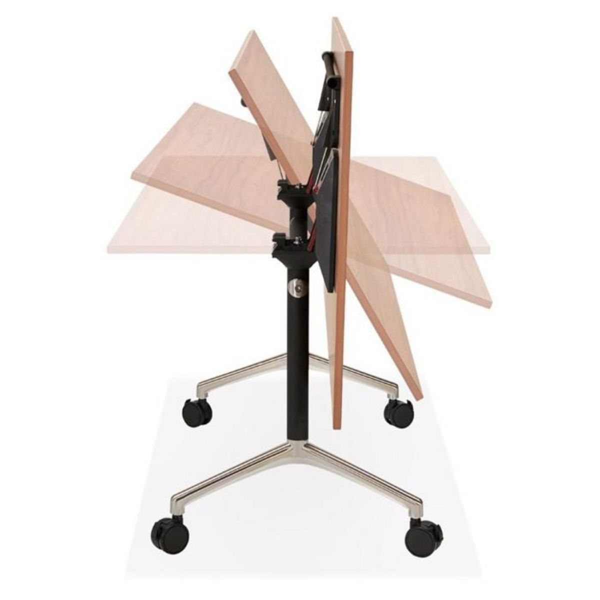 Paris Prix Bureau Pliable à Roulettes  Lexon  140cm Noyer