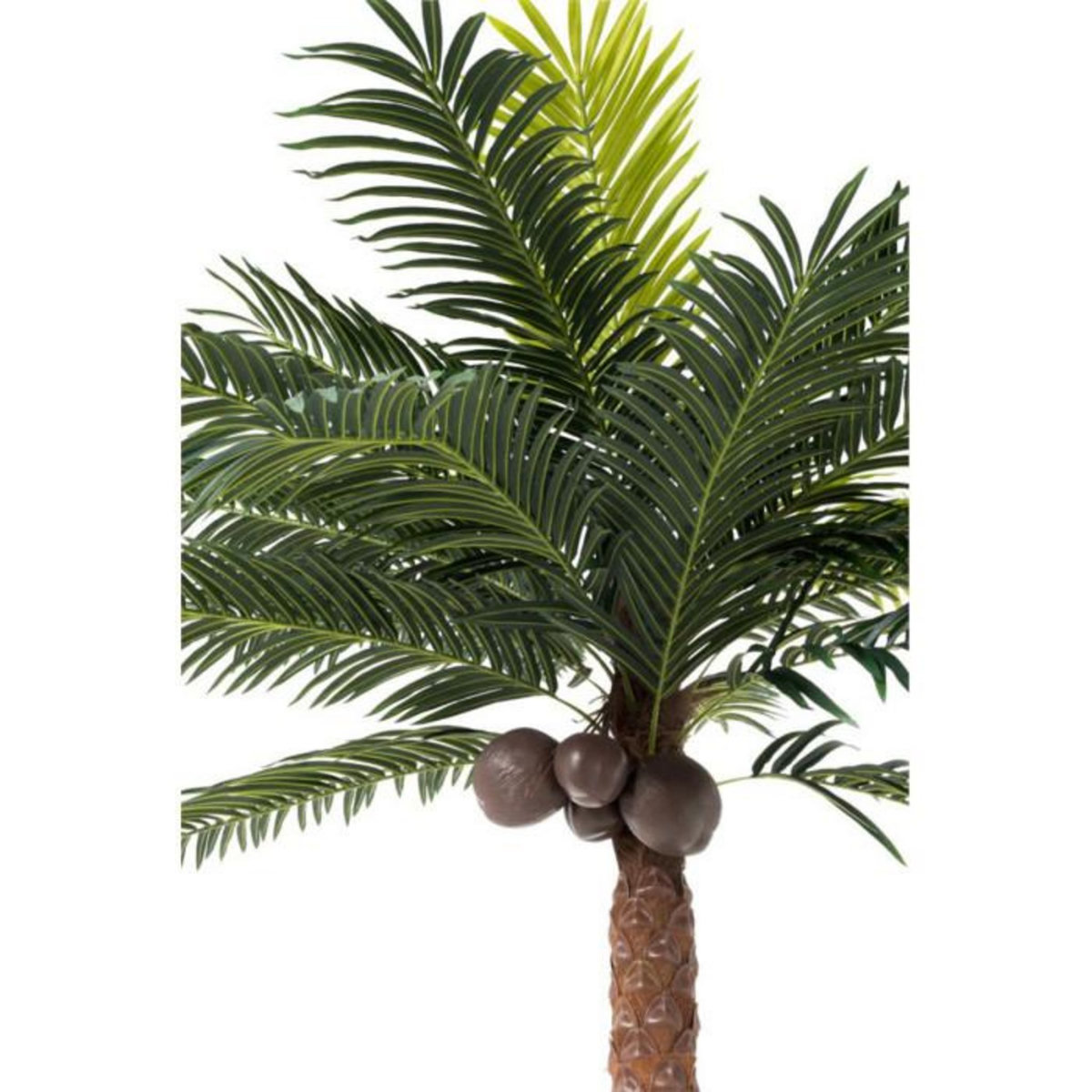 Paris Prix Plante Artificielle  Palmier 4 Noix de Coco  350cm Vert