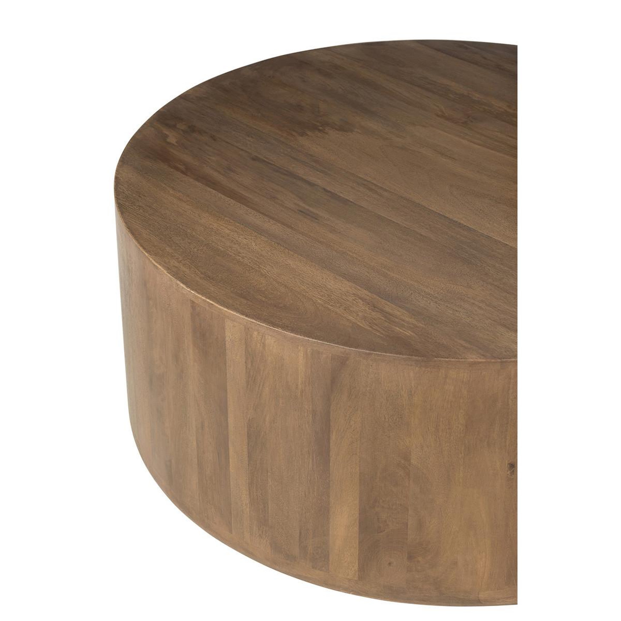 Voir la diapositive 6 : J-LINE Lot de 2 tables basses en bois  toge  75cm marron