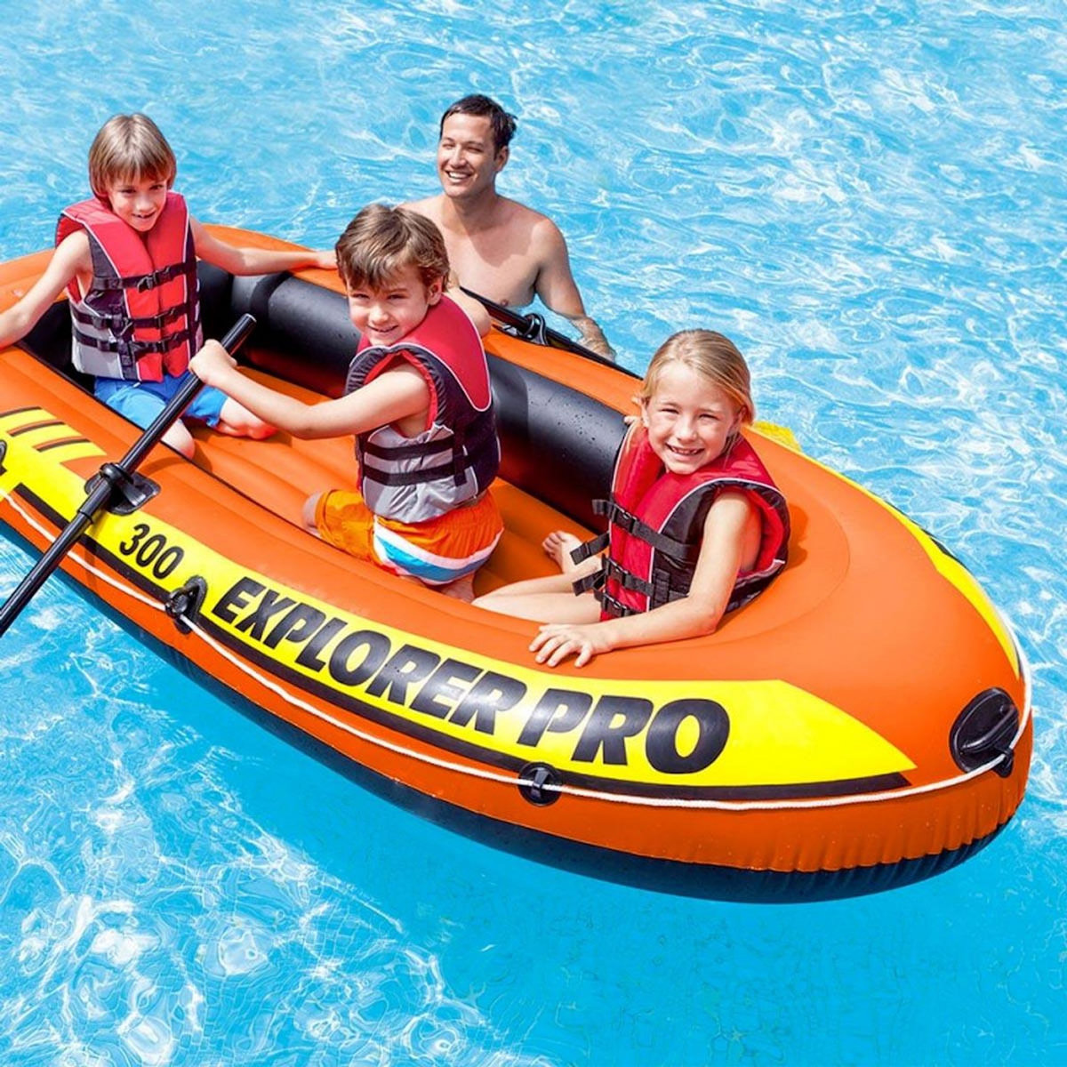 INTEX Bateau Gonflable 3 places  Explorer Pro  Orange