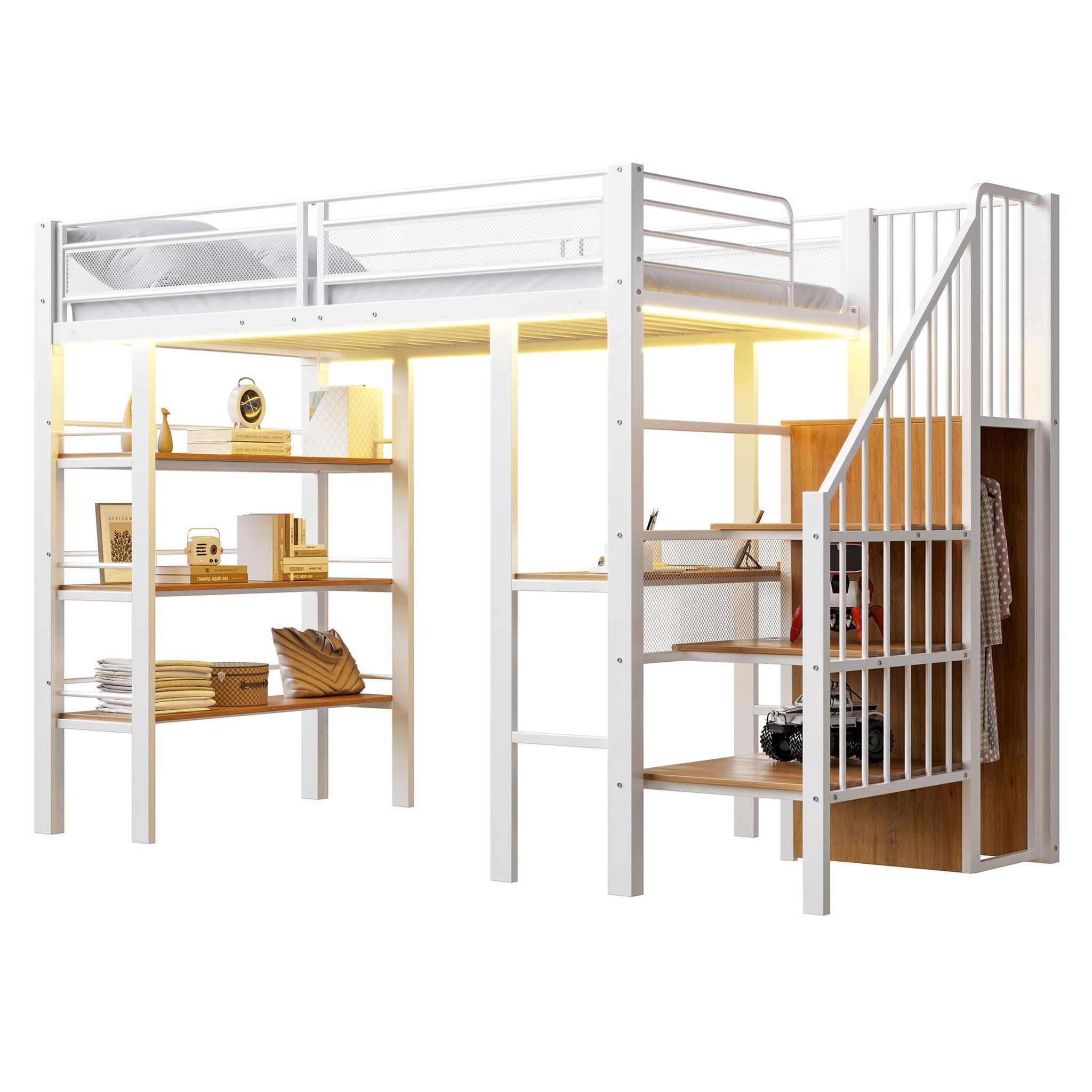 MERAX Lit mezzanine. Coloris disponibles : Noir, Blanc