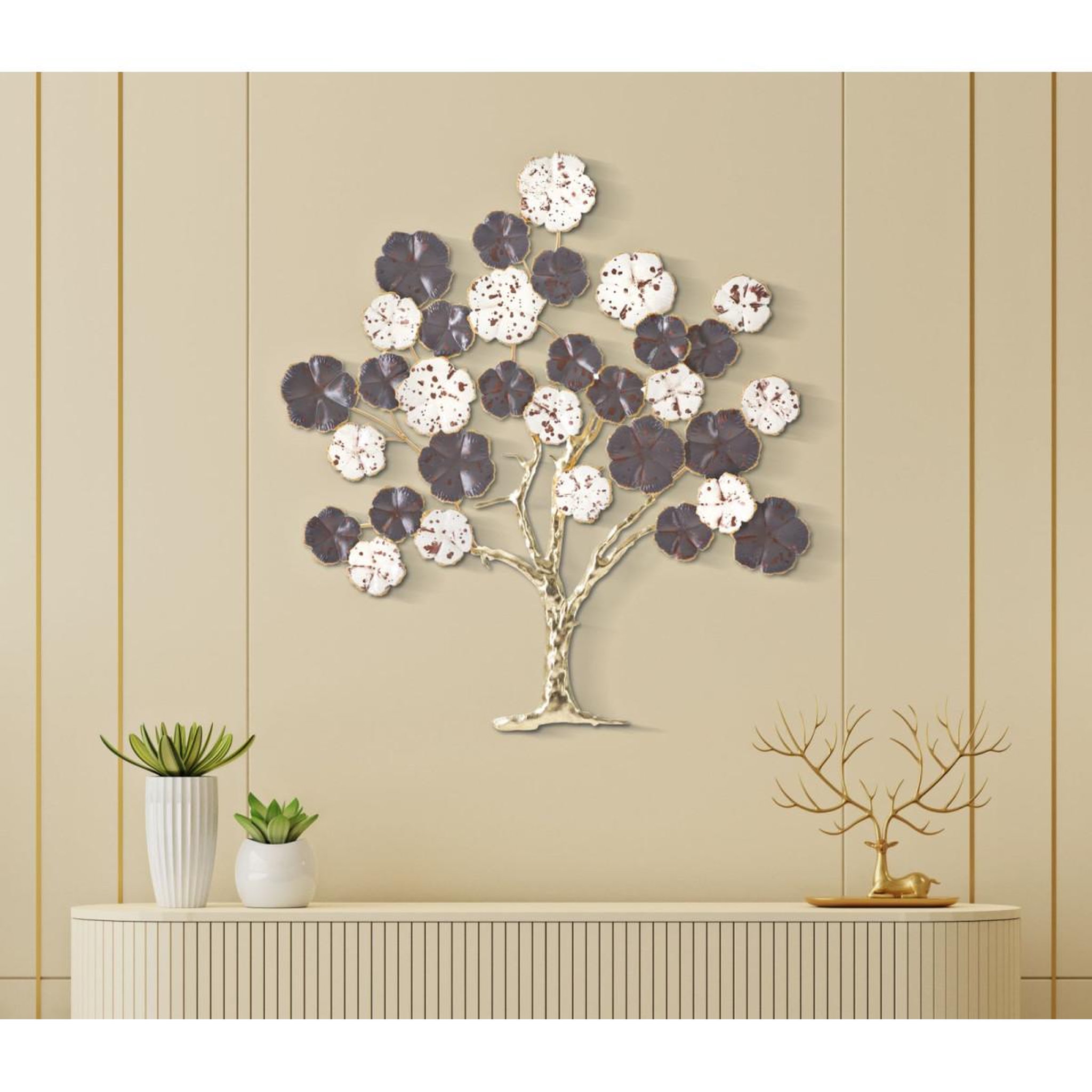 Voir la diapositive 5 : Paris Prix Décoration murale en métal  albero purpy  80cm multicolore