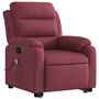 Voir la diapositive 4 : VIDAXL Fauteuil inclinable de massage Rouge bordeaux Tissu