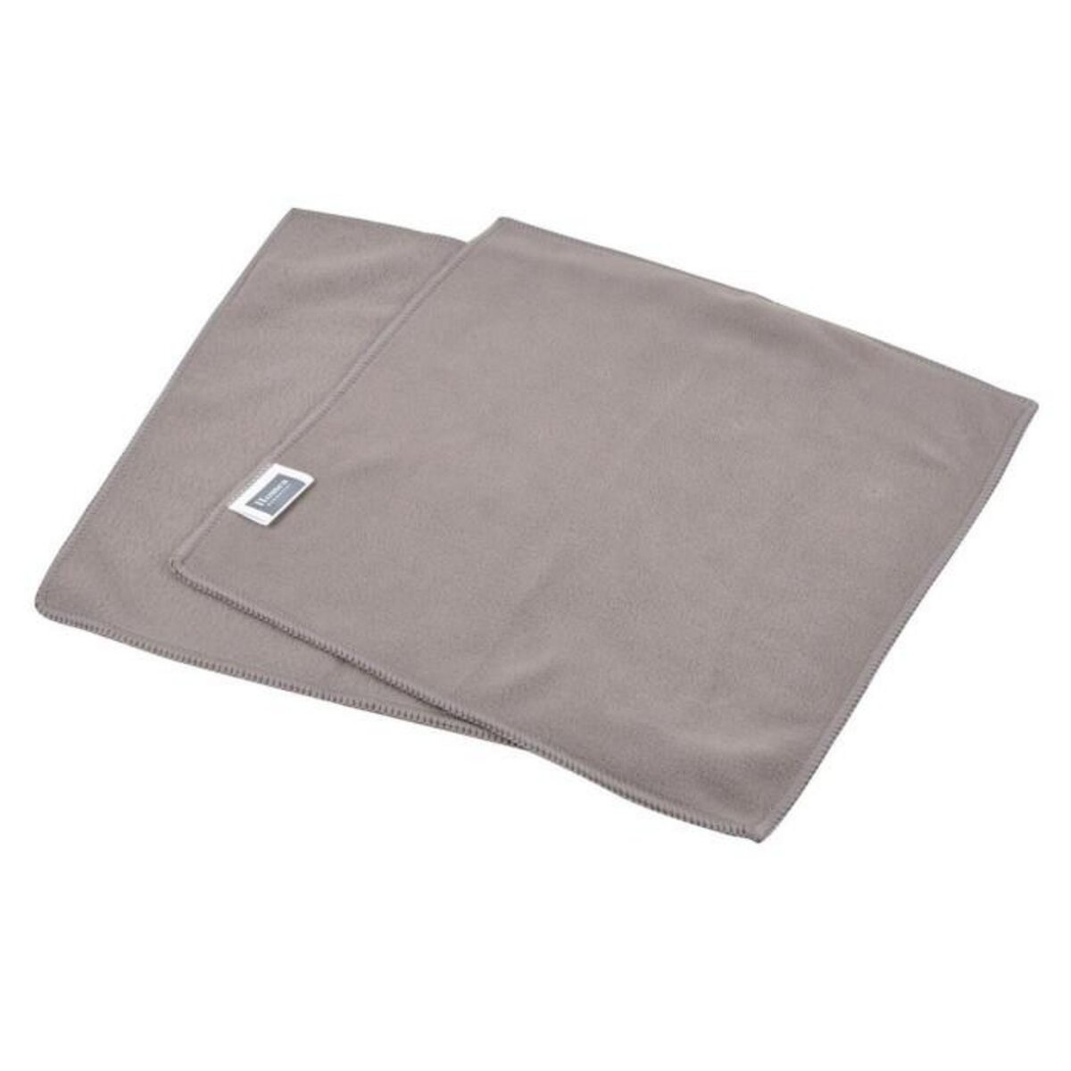 Paris Prix Lot de 2 Chiffons  Antistatiques  30x30cm Taupe